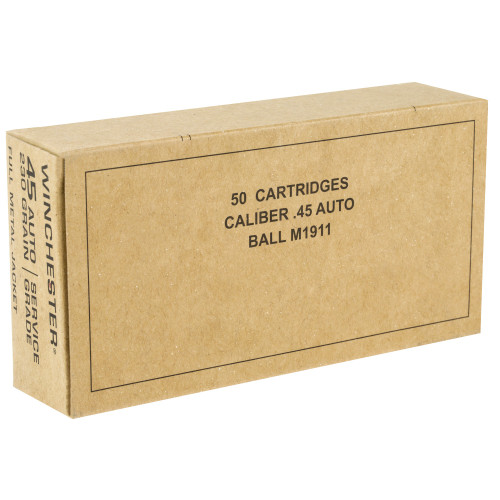 Winchester .45 ACP Ammo 230gr FMJ Ammunition - 50 Rounds