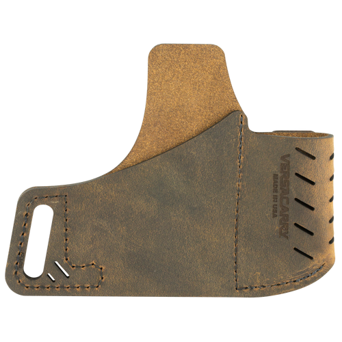 Versacarry 62103 Commander  OWB Size 3 Distressed Brown Leather Belt Slide Fits Sig P290 Right Hand