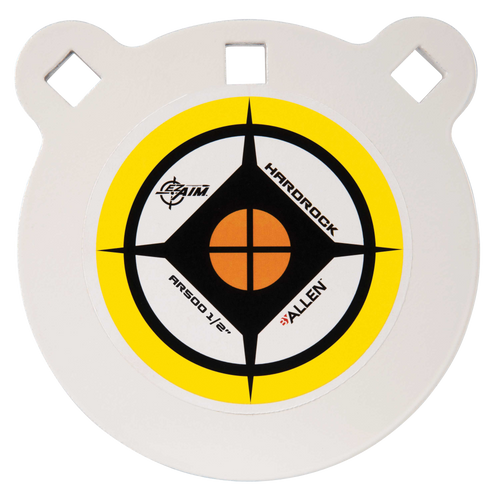 EZ-Aim 15597 Hardrock  6" AR500 Steel Gong Shooting Target .50" Thickness White / Yellow / Black