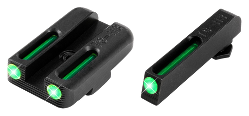 TruGlo TG131GT1A TFO  Green/Tritium/Fiber Optic Front Sight-Green/Tritium/Fiber Optic Rear Sight Glock 42/43