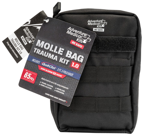 Adventure Medical Kits 20640299 MOLLE Bag Trauma Kit 1.0 Treats Injuries/Illnesses Black