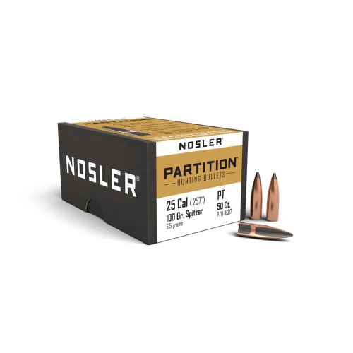 Nosler Partition Bullets .25 cal .257" 100 gr SPT 50/ct