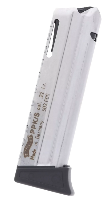 Walther Arms 503600 PPK/S  10rd 22 LR Nickel Polymer