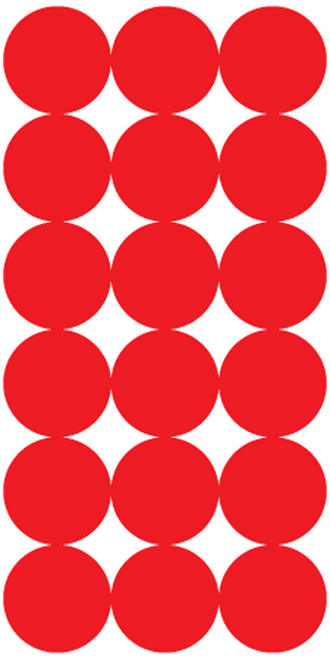 Pro-Shot P432M SplatterShot Repair Pasters Red 1" Self-Adhesive 432 Pasters