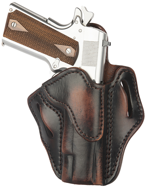 1791 Gunleather ORBH1VTGR BH1 Optic Ready OWB 01 Vintage Leather Belt Slide Fits 4-5" 1911 Right Hand