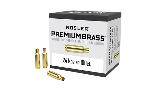 Nosler 10085 Premium Brass Unprimed Cases 24Nosler Rifle Brass 100/Box