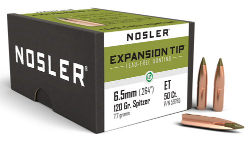 Nosler 59765 E-Tip  6.5Creedmoor 120gr Spitzer 50/Box