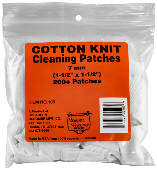 Southern Bloomer 105 Cleaning Patches  7mm Cotton 200 Per Pack