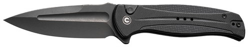 Civivi Knives C23053-1 Incindie  3.48" Folding Spear Point Plain Black Stonewashed 14C28N Steel Blade, Black Textured G10 Handle