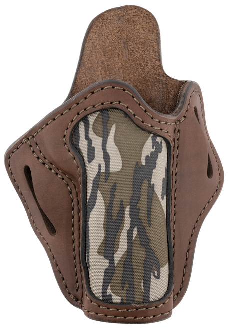 1791 Gunleather MOBH1BRWR BH1 Optic Ready OWB 01 Brown with Mossy Oak Leather Belt Slide Fits 5" 1911