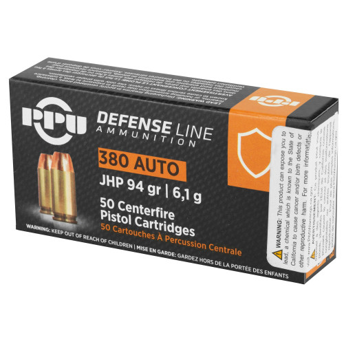 Prvi Partizan 380 Auto Ammo 94gr JHP Ammunition - 50 Rounds