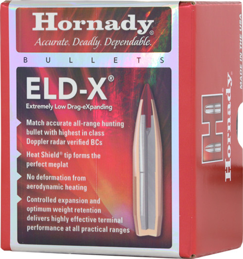 143GR. ELD-X 100CT 15BX/CSHORNADY BULLETS 6.5MM .264 