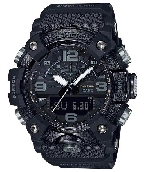 G-shock/vlc Distribution GGB1001B G-Shock Tactical MudMaster Keep Time Blackout Size 145-215mm Features Digital Compass