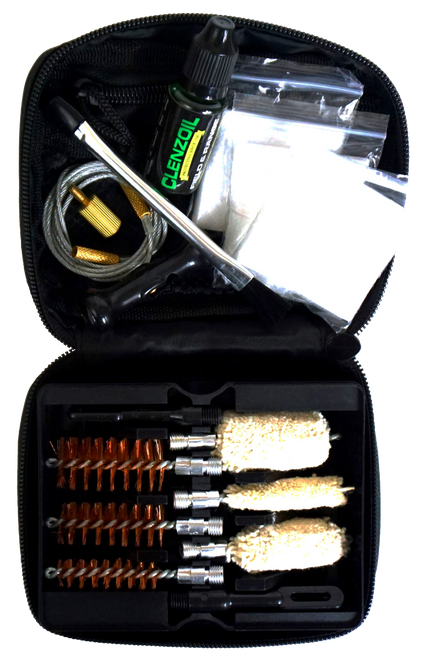 Clenzoil 2465 Field & Range Cleaning Kit Multi-Gauge Shotgun/12 Pieces Black