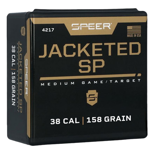 Speer 4217 Handgun  38Cal 158gr Jacketed Soft Point 100 Per Box/5 Case