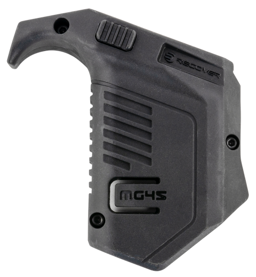 Recover Tactical MG4501 Angled Mag Pouch  Double Stack, Black Polymer, 45 ACP/10mm Auto, Compatible w/ Glock