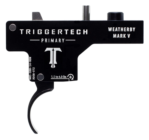 TriggerTech WM5SBB14NBW Primary  Single-Stage Curved Trigger with 1.50-4 lbs Draw Weight & Black PVD Finish for Weatherby Mark V