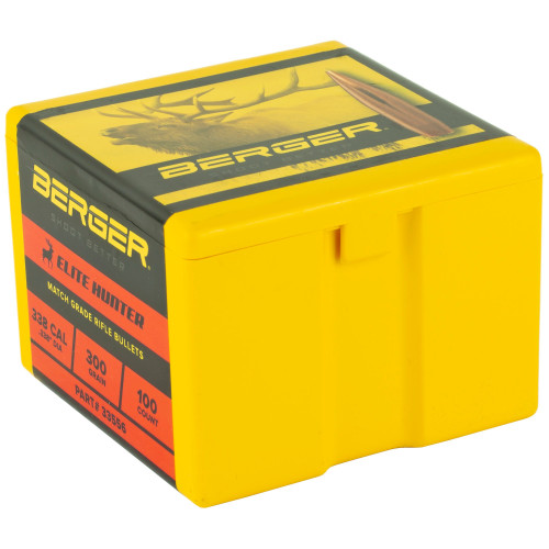 Berger Bullets .338 inches 300gr Hybrid Boat Tail Bullets 100 Count