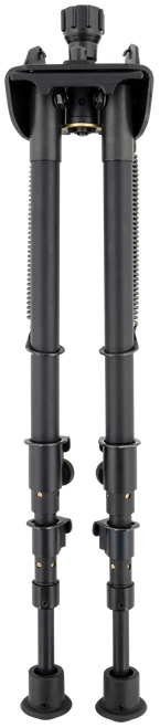 Harris Bipods S-25CP Swivel 25C Picatinny, 13.50-27", Black Steel/Aluminum, Rubber Feet