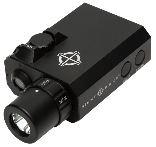 Sightmark SM25012 LoPro Mini Combo Flashlight and Green Laser Sight  Matte Black 300 Lumens White LED