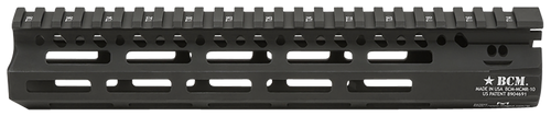 BCM MCMR10556BLK BCMGunfighter MCMR 10" M-LOK, Free-Floating Style Made of Aluminum with Black Anodized Finish for AR-Platform