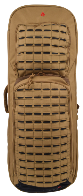 Advance Warrior Solutions FR36RBPTN/BL Frame  36" L Backpack with Side Handle, Tan Polyester for Tactical Rifle, Molle Front
