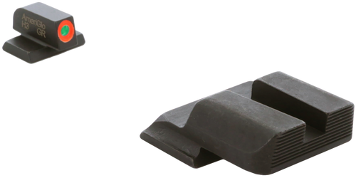 AmeriGlo SW433B Protector Sight Set for Smith & Wesson M&P  Green Tritium Orange Outline Front Sight-Black Serrated Rear Sight