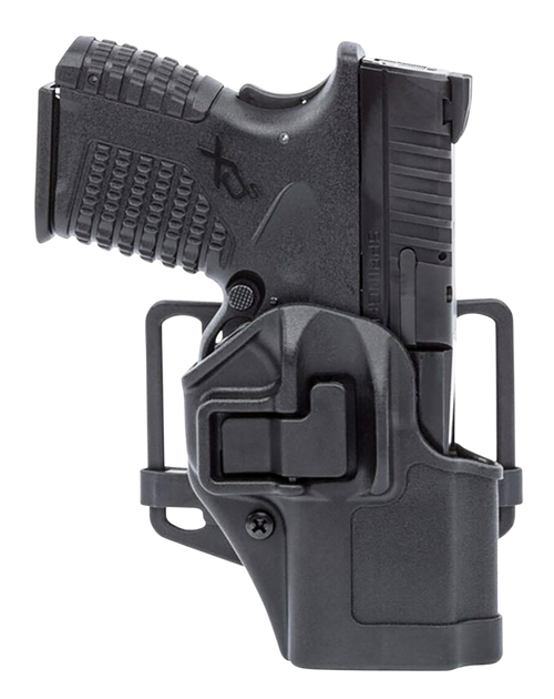 Blackhawk 410577BKR Serpa CQC  OWB Size 77 Black Polymer Belt Loop/Paddle Fits Springfield Hellcat Right Hand