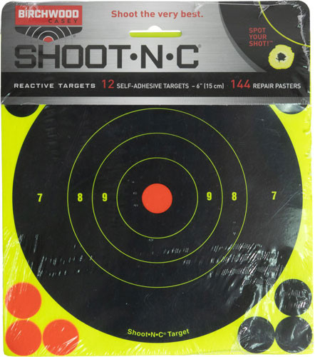BULL'S-EYE 12 TARGETSB/C TARGET SHOOT-N-C 6" 