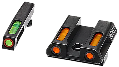 HiViz GLN621 LiteWave H3 Fiber-Optic Sight Set Green Tritium/Orange Outline w/Litepipes Orange Fits Glock 42, 43, 43X, 48