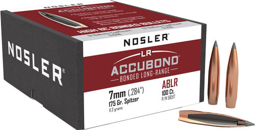 175GR ACCUBOND LR 100CTNOSLER BULLETS 7MM .284 