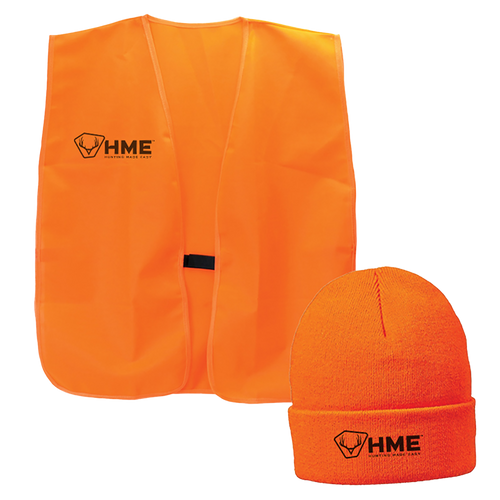 HME HMEVESTKCO Safety  Vest/Beanie OSFA Orange Polyester
