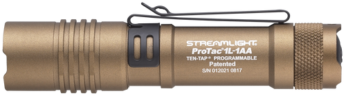 Streamlight 88073 ProTac 1L-1AA Everyday Carry Flashlight  Coyote 40/150/350 Lumens White C4 LED