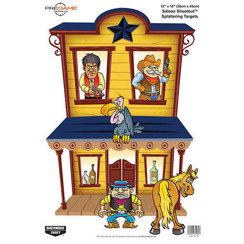 BC DIRTY BIRD 12X18 SALOON SHOOTOUT TGT 8PK