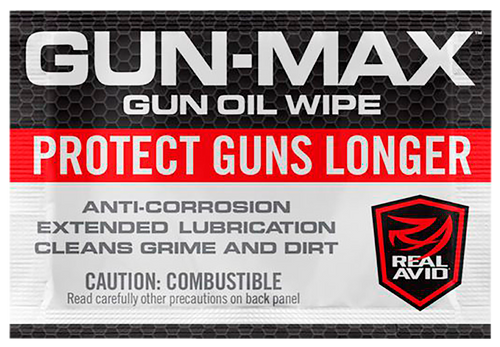 Real Avid AVGMW25 Gun-Max Gun Oil Against Corrosion & Lubricates Wipes 25 Count