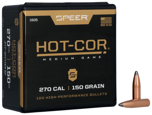 Speer Hot-Cor .277 150gr Spitzer Soft Point Bullets 100 Count