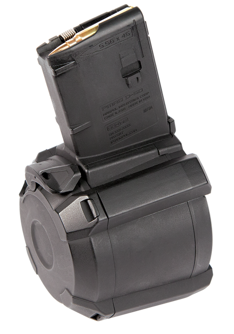 Magpul MAG576BLK PMAG GEN M3 60rd Drum 223 Rem/5.56x45mm NATO Fits AR-15/M16/M4 Black Polymer