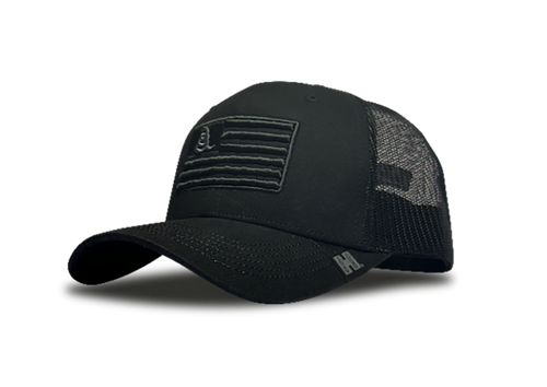Hornady Gear 33290 Trucker  Black Gadsden Flag