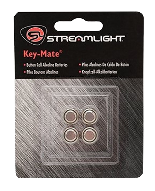 Streamlight 72030 Key-Mate  Silver 1.5 Volts Alkaline 150 mAh Fits Key Chain Light/MicroStream/MacroStream  (4) Single Pack