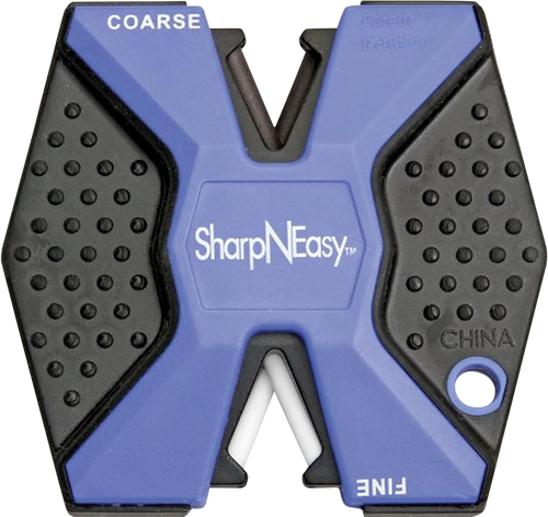 AccuSharp 334CD SharpNEasy 2-Step Sharpener Hand Held Fine/Coarse Ceramic Stone Sharpener Plastic Handle Black/Blue 24