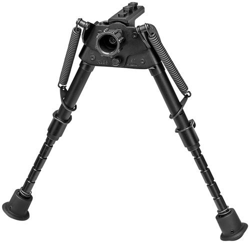 Harris Bipods S-BRMM-LOK Swivel BR M-LOK, 6-9", Black Steel/Aluminum, Notched Legs, Rubber Feet