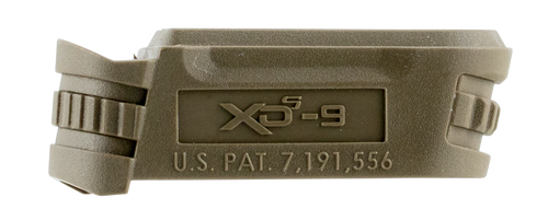 Springfield Armory XDS5901MFDE Backstrap Sleeve  made of Polymer with Flat Dark Earth Finish & 1 Piece Design for 9mm Luger Springfield XD-S with #1 Backstrap & 3.30" Barrel