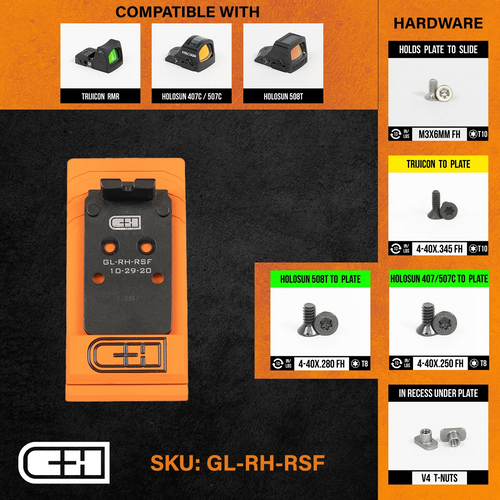 Optics Adapter Plate - For Glock MOS V4 MIL/LEO