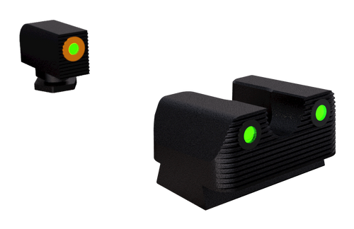 Rival Arms RA2A231G Night Sights for G42/G43/G48  Green Tritium Orange Outline Front Sight-Green Tritium Black Outline Rear Sight