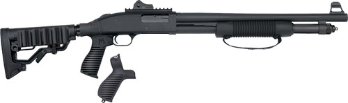 6RD ADJ STOCK BLUED/SYNMOSSBERG 590SPX 12GA 3" 18.5" 
