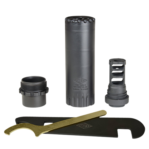 Yankee Hill 2180MB28 Turbo K RB 5.56x45mm NATO, 4.90" L, Black Stainless Steel, Phantom QD Adapter, 1/2"-28 tpi Muzzle Brake