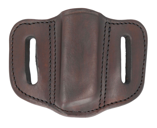 1791 Gunleather MAG12SBRA MAG1.2 Single Mag Holster Signature Brown Leather Belt Slide Compatible w/ Double Stack Ambidextrous