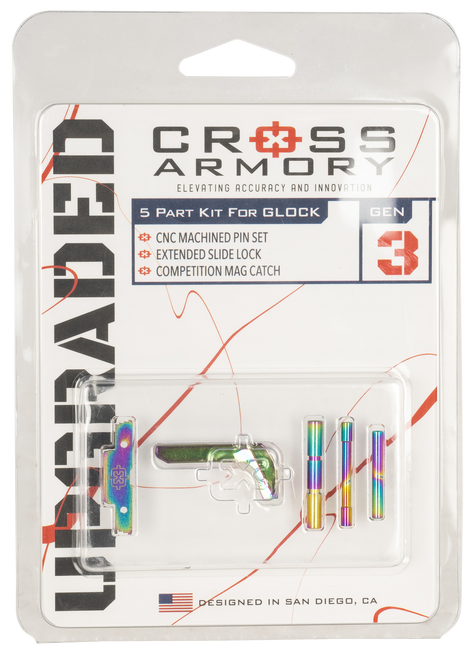 Cross Armory CRGOKRB 3 Piece Upgrade Kit P80 Gen1-3 Rainbow