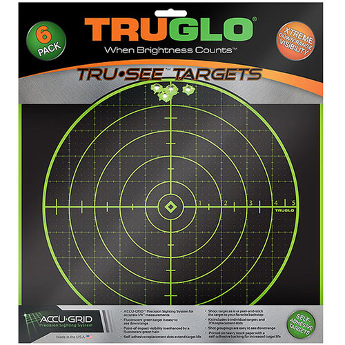 TRUGLO TRU-SEE TARGETS 100 YARD 12X12 6PK