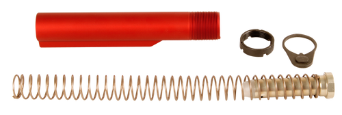 LBE Unlimited MILBUFKTRED Mil-Spec Buffer Tube Kit  6 Position AR-15 Red